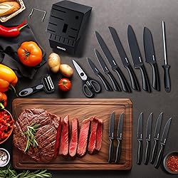 RAXCO Knife Set,Kitchen Knife Set With Block Knife
