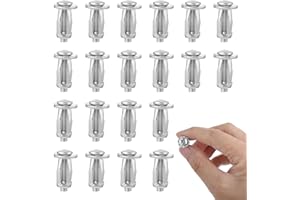 GEEHUA 20 Pcs M4 Hollow Door Anchors and Screws, Hollow Metal Cavity Fixing Hollow Wall Anchors for Aluminium cladding Sheet Steel Pipe, Iron Sheet, Hollow Plastic Sheet Thin Walls(M4)