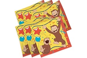 Unique Curious George Party Napkins, 16Ct White