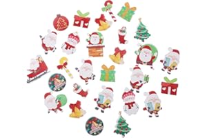 GEORLD Set of 48 Wafer Edible Cupcake Toppers Christmas Paper Cake Decoration