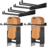 Neiteli 2 Pack Folding Chair Storage Rack,Folding Chair Rack,garage organizer wall mount,tool hangers for garage wall,Holds 240 lbs