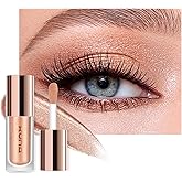 KYDA Liquid Glitter Eyeshadow, High Pigment Champagne Metallic Glittery Eyeshadow, Soft Lightweight Creamy Formula, One-Swipe Coverage, Long-wearing Crease-Resistant Eyes Glitter Makeup, 0.25oz