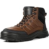 Furuian Steel Toe Boots for Men Women Lightweight Comfortable Work Boots for Men Puncture Proof Steel Toe Safety Shoes Slip Resistant Indestructible Construction Shoes