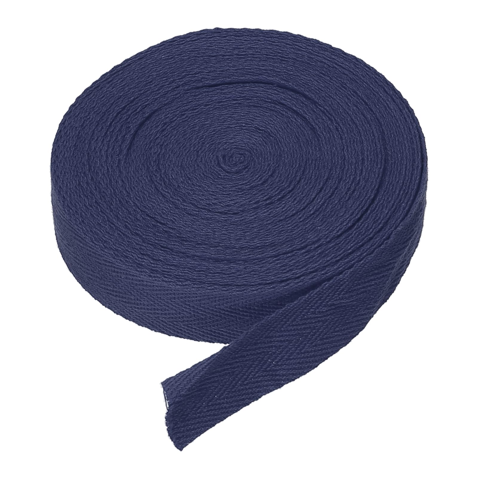 DMiotech 3/4"(2cm) 10 Yards Cotton Twill Tape Cotton Ribbons Bias Binding Tape Herringbone Tape Ribbons Navy Blue for DIY Crafts, Clothes, Sewing, Knit