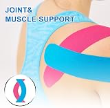 CARBOU Kinesiology Tape 5cm x 5m 2 Rolls Water Resistant Blue Black view 6