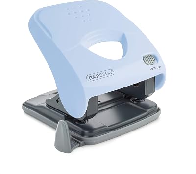 Rapesco 1528 X5-40ps Less Effort 2 Hole Punch 40 Sheet Powder Blue