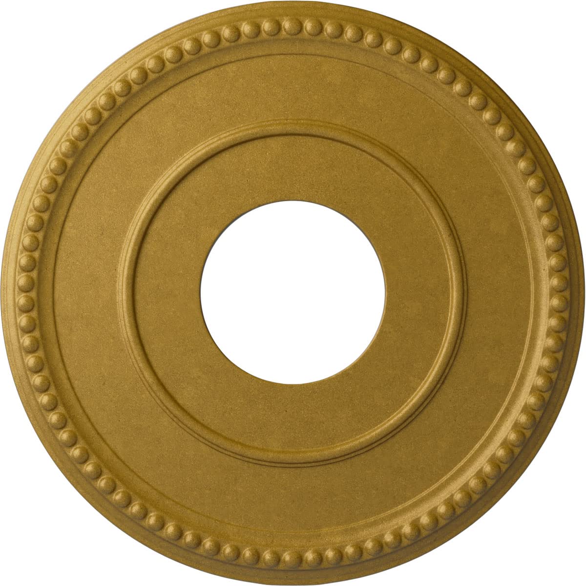 Ekena Millwork CM12BRPGS 12-1/2" x 3-7/8" x 3/4" Bradford Ceiling Medallion, Pharaoh's Gold Image