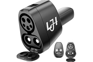 LJH 2-in-1 CCS1 & J1772 to Tesla Adapter,250KW for Model Y/3/S/X/Cybertruck,Super Fast CCS1 to Tesla Charger Adapter,Level 1/2/3 EV Charging Stations,Works with Electrify America/EVgo