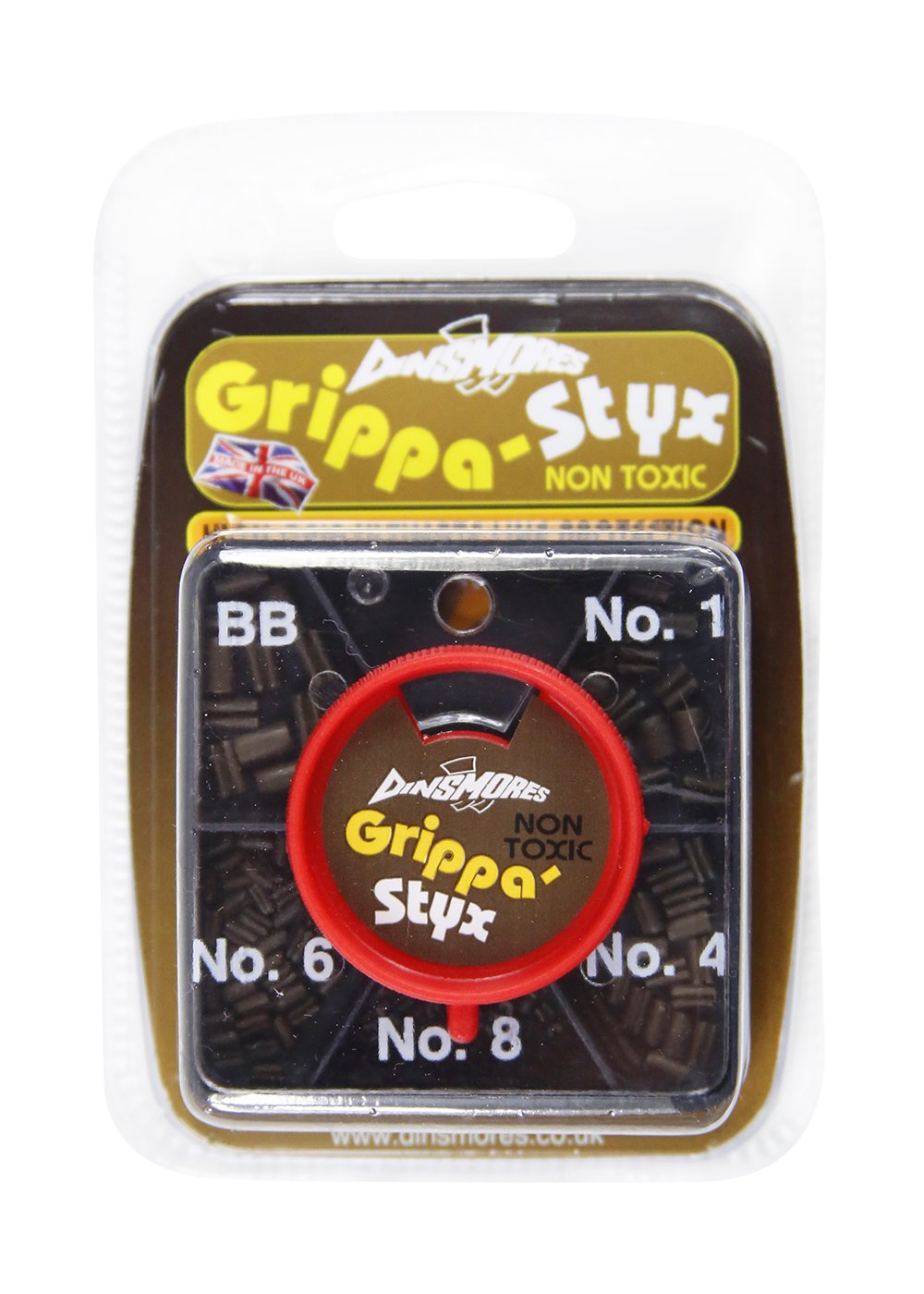 Dinsmores GRIPPA STYX Non-Toxic Fishing shot Brown Size, BB No1,No4,No6,No8,