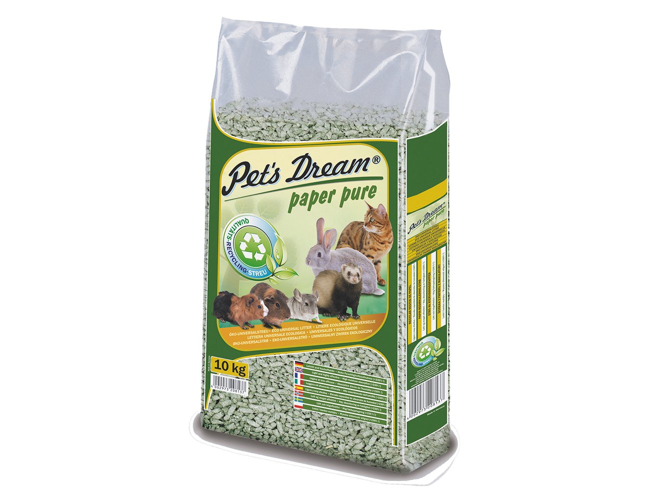 PetsDream Paper Pure, Universal Pet Litter 20 L 10 kg