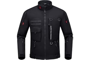 RIDEIRON Motorcycle Jacket with CE Armor, Winter Windproof Riding Jacket for Cold Weather with Removable Warm Liner XL