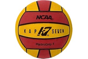 KAP K7 SEVEN KAP7 Size 4 HydroGrip Water Polo Ball (NCAA and NFHS Official), Yellow/Red