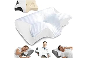 Sleep Apnea Pillow - Pillow for Sleep Apnea and Snoring, Cervical Memory Foam Breathable Contoured Support Pillow for Side Sl