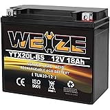 Weize YTX20L-BS High Performance Power Sports- Maintenance Free - Sealed AGM Battery ETX20L BS For Motorcycle ATV UTV snowmob