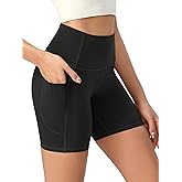 ODODOS Women's High Waist Lounge Yoga Shorts with Pockets, 4"/6"/8"/10" Buttery Soft Biker Shorts