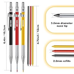 Enhon Mechanical Carpenter Pencils with 36 2mm