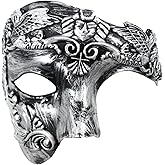 OIDEA Masquerade Mask for Men: Vintage Half Face Roman Warrior Phantom Of The Opera Masks Mardi Gras Carnival Venetian Mask