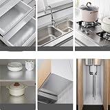 Abyssaly Oil Proof Sticker 40cm x 300cm Waterproof Silver Foil Wallpaper view 7
