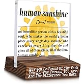 Thank You Gifts for Coworker Leader Teacher Coach Mentor, Human Sunshine Motivational Gift for Women Men, Employee Appreciation, Human Sunshine Definition Acrylic Decor Signs Plaques WDM2