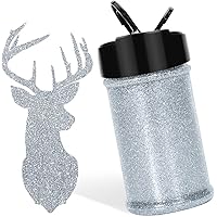 HTVRONT Silver Fine Glitter for Crafts - 50g/1.76oz Extra Fine Glitter for Resin, Portable Ultra Fine Glitter for Nails, Tumb