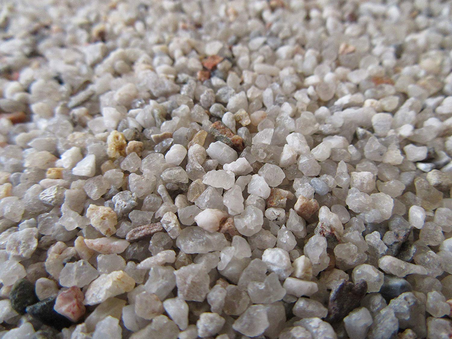 Doubleyou Geovlies & Baustoffe 1 kg to 30 kg Aquarium Gravel – Made in Germany – Quartz Gravel Grey White 2-3 mm (5) (3.99 per 1 kg)