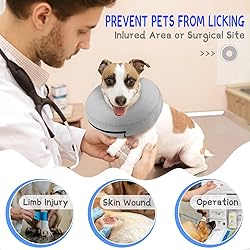 Supet Inflatable Dog Cone Collar for Large Medium