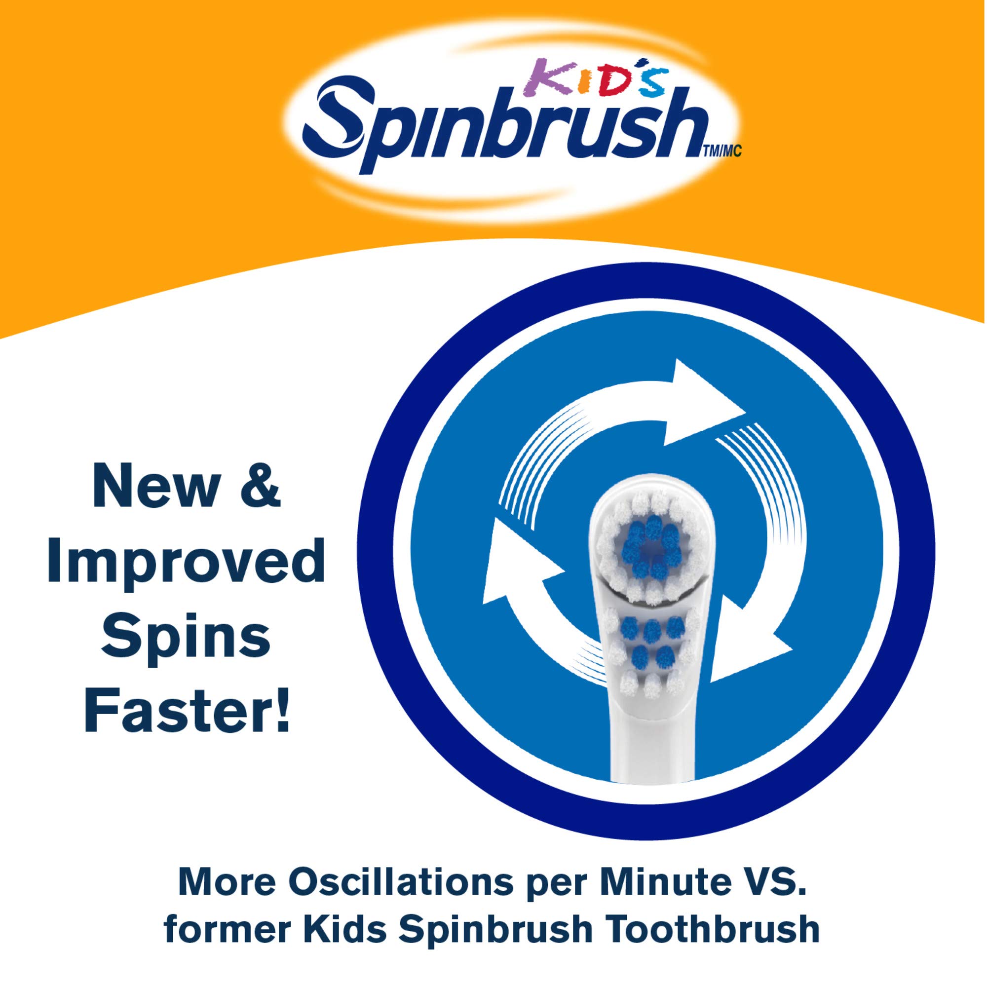 Spinbrush PAW Patrol Kid’s Electric Battery Toothbrush, Soft, 1 ct, Character May Vary