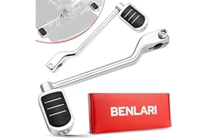 Benlari Stainless Steel Shifter Lever Pegs, Heel Toe Shift Pegs Fit for Harley Touring Road Glide Road King Electra Glide Street Glide 1988-2024, Trike 2008-2024, FL Softail 1986-2017, Chrome