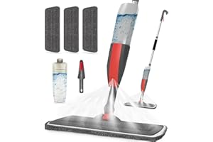 Spray Mop for Floor Cleaning,Microfiber Dust Mop with Sprayer with 3 pcs Washable Pads and 400ml Refillable Bottle,Beyoco Dry Wet Jet Mop for Kitchen Wood Floor Hardwood Laminate Ceramic Tiles