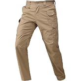 AK-TAC Men's Stretch Ripstop Cargo Work Pants Tactical Lightweight Water Resistant Hiking Pants with 8 Pockets