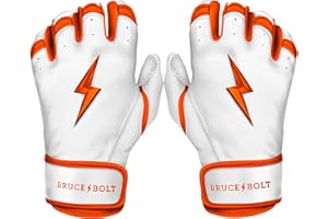 BRUCE BOLT Chrome Series Short Cuff Batting Gloves - Multiple Colors - Adult & Youth Sizes