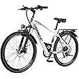Soumye Electric Mountain Bike for Adults 26" Step-Thru/Over Commuting Ebike for Men Women with Peak Power 540w, 360Wh Built-in Battery, LCD Display, 7 Gears & Front Shock Absorber