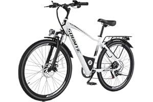Soumye Electric Mountain Bike for Adults 26" Step-Thru/Over Commuting Ebike for Men Women with Peak Power 540w, 360Wh Built-in Battery, LCD Display, 7 Gears & Front Shock Absorber