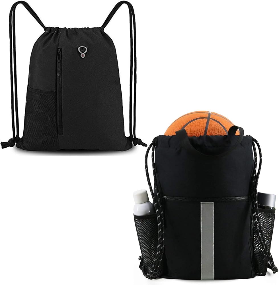 Soccer Bag ALUSBELL Large Drawstring Backpack Bag, Sports Gym Bag