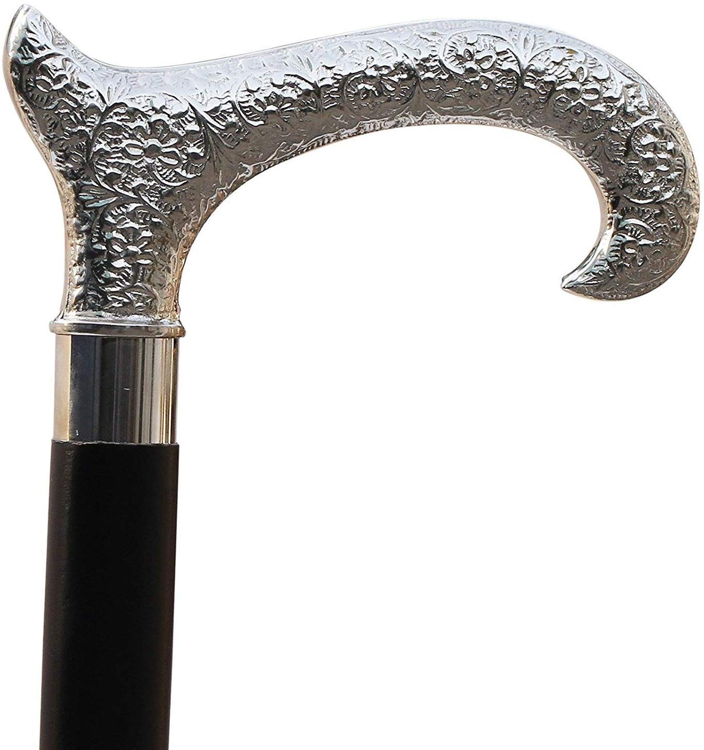 Nautical Vintage Brass Handle Victorian Style Wooden Walk Stick