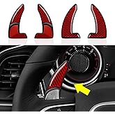 BRMYL Steering Wheel Shift Paddles for 2015-2024 Dodge Challenger Charger Durango Chrysler 300 Accessories Carbon Fiber Stickers, Not Fit SRT/Hell CAT