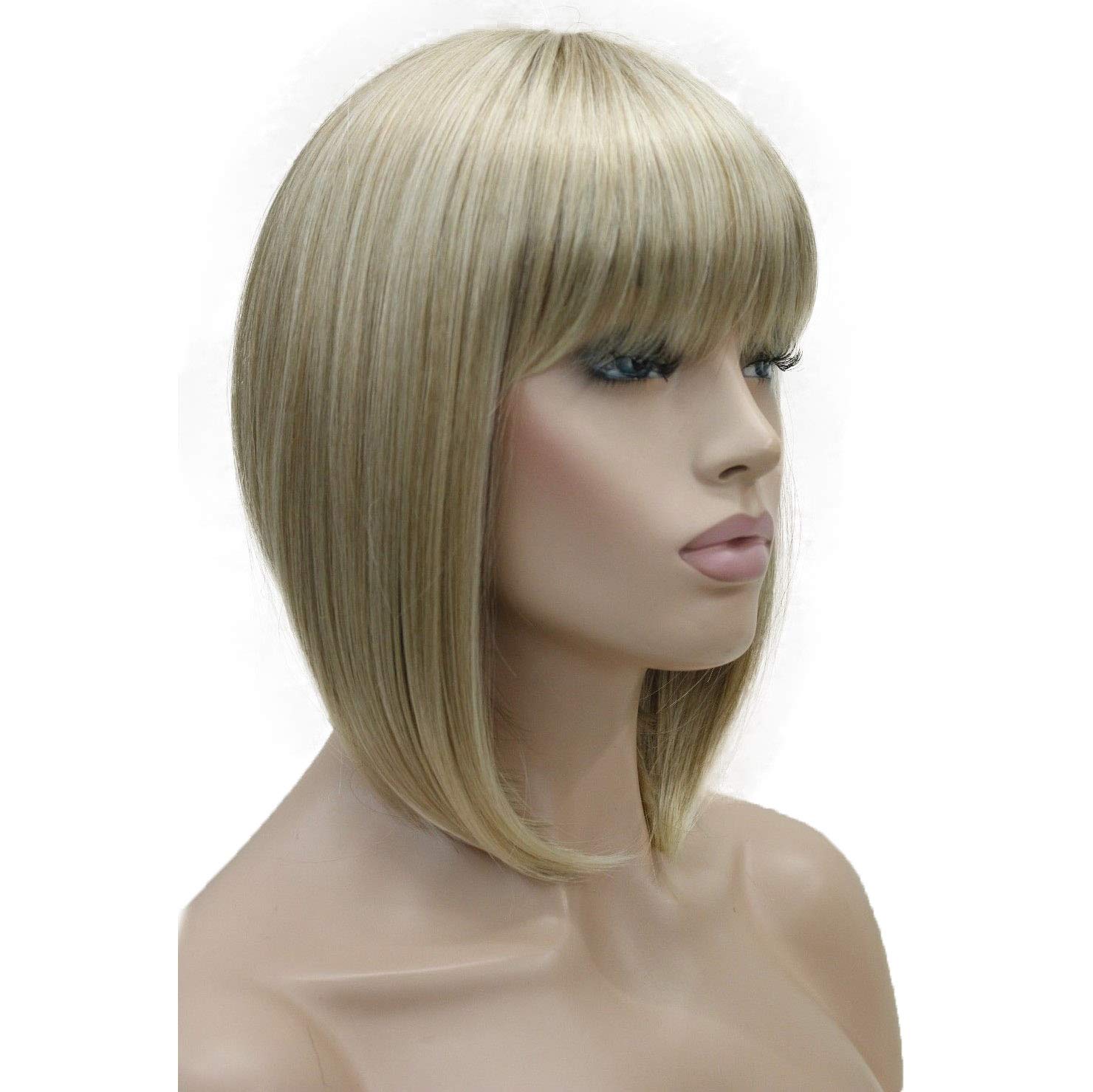 Lydell 10" Short Bob Wigs No Part Full Synthetic Hair Wig Mix Blonde Wigs (15BT613)