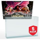 EVORETRO Booster Box Protector Case for Lorcana Booster Box Collection | 5 Pack | 0.40mm Thick | Clear Archival PET | Dimensions: 12.6 x 4 x 20.7 cm | Stackable, Anti-Scratch