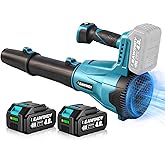 Cordless Leaf Blower 6 Speed Modes, Cordless Leaf Blower with 2 X 4.0Ah Batteries and Charger, 650CFM 180MPH Electric Leaf Bl