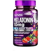 Built by Nature Melatonin 10mg Chewables – Max Strength Melatonin - Fast Dissolve Chews for Adults – Drug-Free Sleep Aid Supplement - Vegan, Non-GMO, Gluten-Free – Berry Flavor - 120 Chewable Tablets