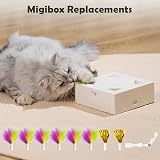 Migipaws Rainbow Feather Replacement 6 Pcs for MigiBox Cat Toy + 2 Free Mylar view 2