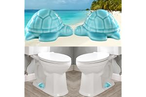 AUNOSIT 2 Pcs Toilet Bolt Caps, Ceramic Decorative Toilet Bolt Covers, Animals Bathroom Toilet Bolts, Cute Bathroom Decorative Toilet Floor Screw Cover Caps Easy Installation（Blue turtle）