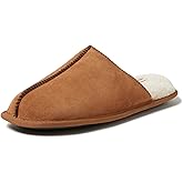 Dearfoams Men's Bradford Genuine Suede House Shoe Scuff Slipper