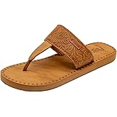 Flojos Women's Grace Hooded Thong Sandal, Tan Artisan 7 M US