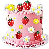 Strawberry Cake Topper Berry 1st Birthday Cake Topper Decoration Dasiy Flower Sweet Fruit Theme First Birthday Strawberry Baby Shower Birthday Party Supplies