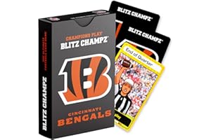 Blitz Champz Cincinnati Bengals – Official NFL Playing Cards & Bengals Gifts for Men & Women, Fun Travel Card Games for Adults & Kids Ages 7+, Ideal Camping Games for Friends & Family Game Night