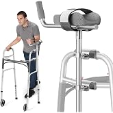 HIUMTREE Adjustable Walker Platform Attachment with Padded Armrests | Compatible with Most 2-Button Walker Frames, Improves Upper-Body Support &amp; Comfort, Lightweight Accessory