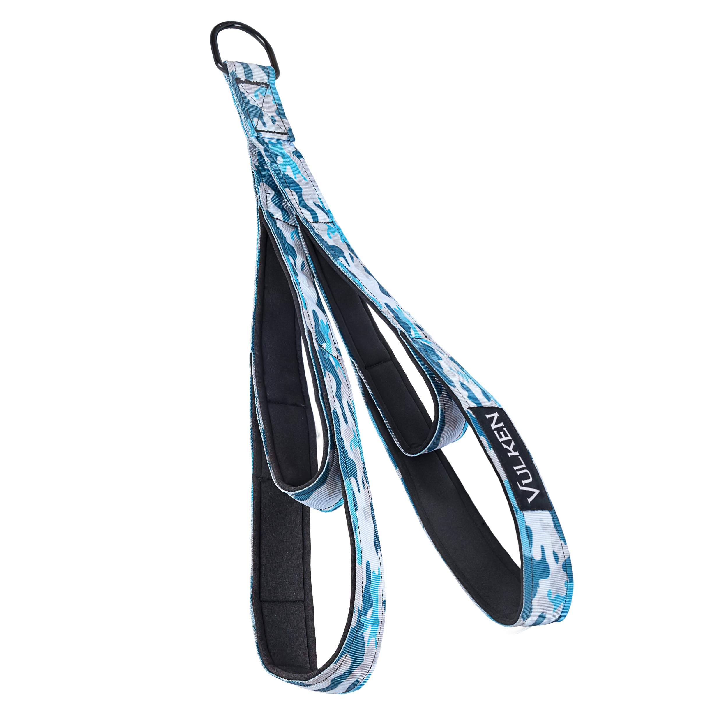 Vulken Tricep Rope Cable Attachment. 24 Inch & 17 Inch Two Lengths Built in One Pull Down Rope. Triceps Extension Straps Gym Equipment, Blue Camo