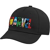 Marvel Logo Classic Avengers &amp; Spider-Man Retro Comic Art Adjustable Baseball Hat