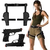 SeptCity Thigh Holster Set for Women, Leg Holster with 2 Toy Pistols Belt | Adjustable Tactical Leg Straps for SWAT, Police, Cowgirl Costume, Heroine Cosplay Accessories for Halloween Party